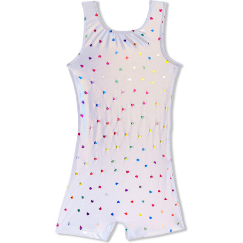 Hearts Shimmer Biketard - Girl Power Sport | Maisonette