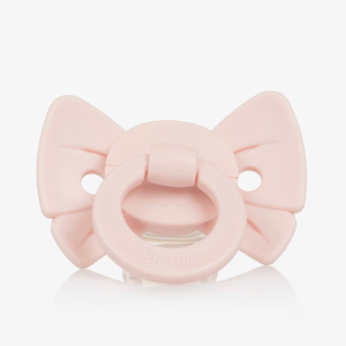 Elodie - Baby Girls Pale Pink Binky Bow Dummy | Childrensalon