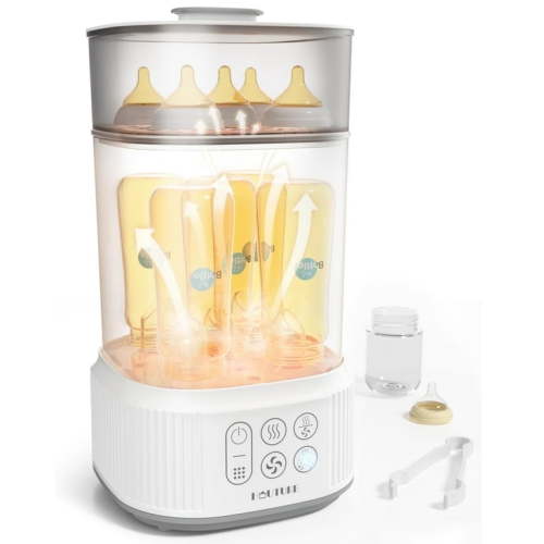 HAUTURE Bottle Sterilizer and Dryer, 4-in-1 Electric Steam Baby Bottle Sterilizer for Baby Bottles