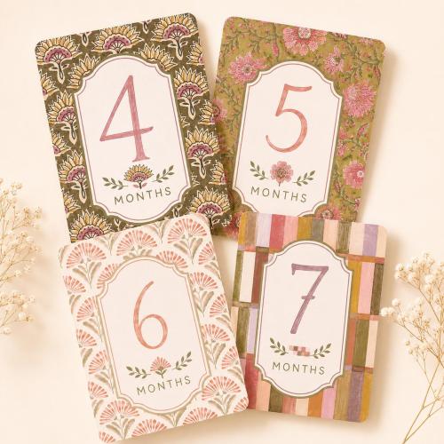Floral Baby Milestone Cards | Boho Monthly Photo Prop, Keepsake Memories