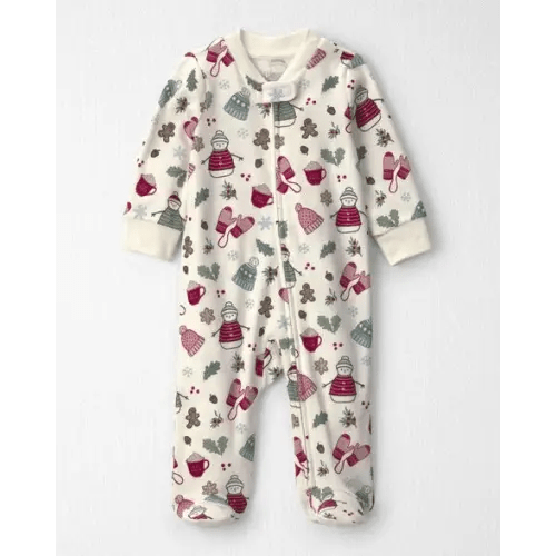 Baby Girl Organic Cotton Sleep & Play Pajamas in Winter Wonderland - Little Planet | Carter's Newborn