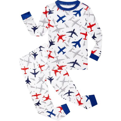 KikizYe Little Big Boys Girls Pajamas Set Kids PJs 100% Cotton Sleepwear