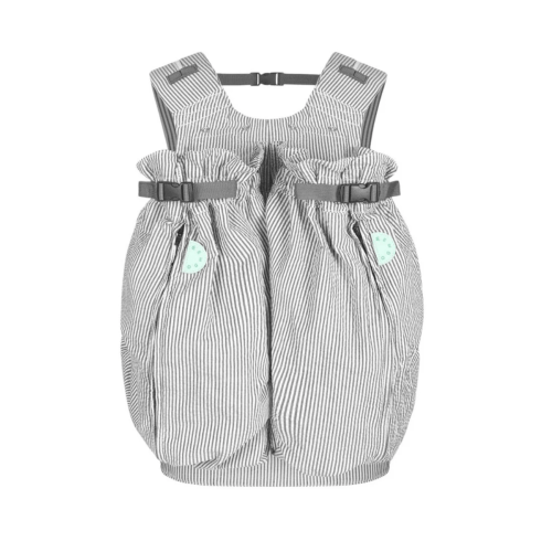 Weego TWIN Baby Carrier - Grey & White Stripe