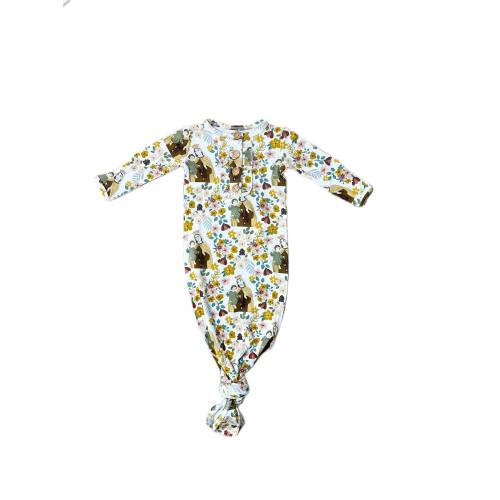 Our Lady of Mount Carmel Baby Gown: Bamboo Viscose Knotted Sleeper