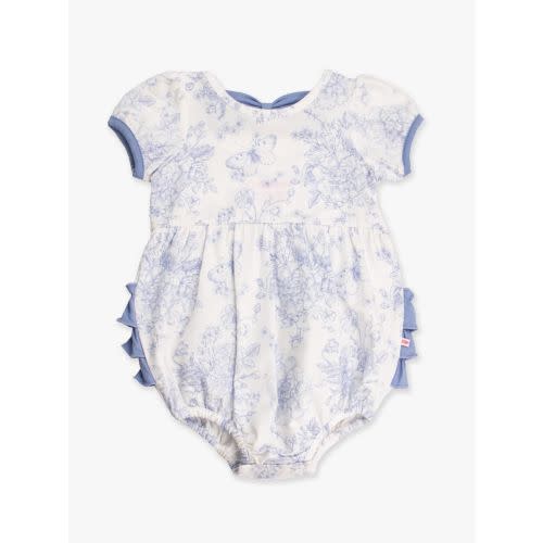 Puff Short Sleeve Bow Bubble Romper
