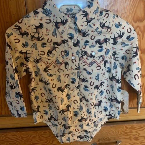 Wrangler Baby Onesie with Western Print