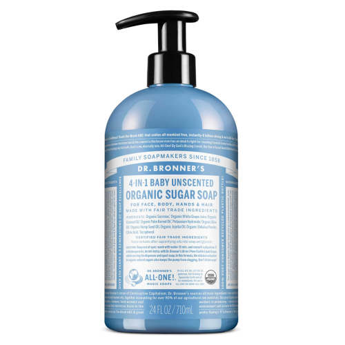 Baby Unscented Organic Sugar Soaps | Dr. Bronner's | Unscented, 24 oz.