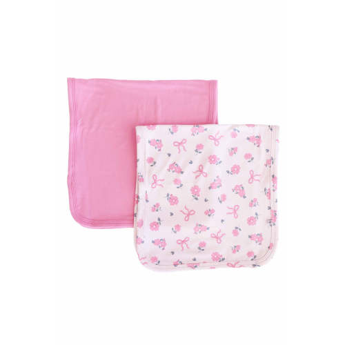 Ribbon & Roses 2pc Burp Cloth Set | Pink