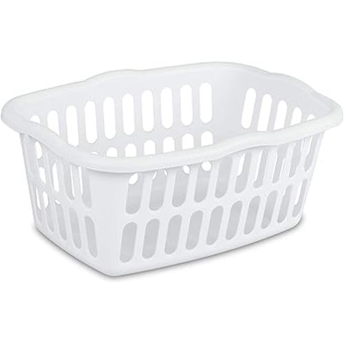 Sterilite Rectangular Laundry Basket, White