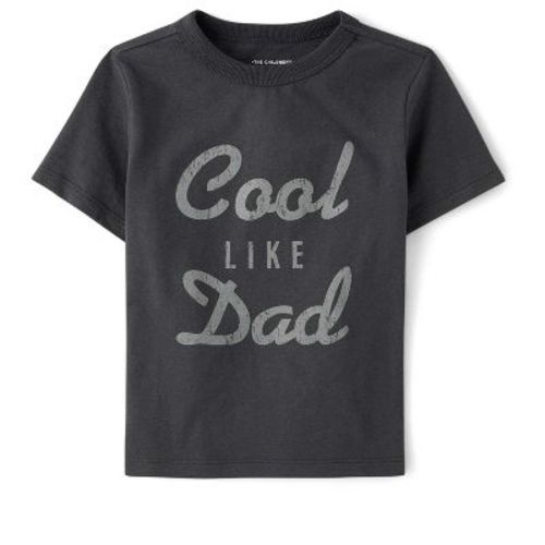 The Children's Place Toddler Boys Short Sleeve Cool Like Dad Graphic Tee Gray 18-24 M