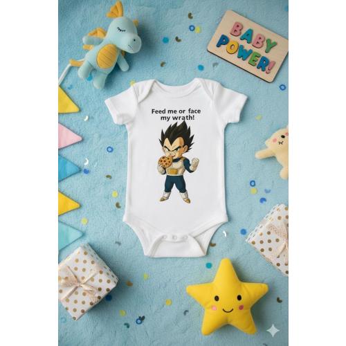 Funny Baby Onesie | Saiyan Warrior Quote Bodysuit | Anime Infant Outfit