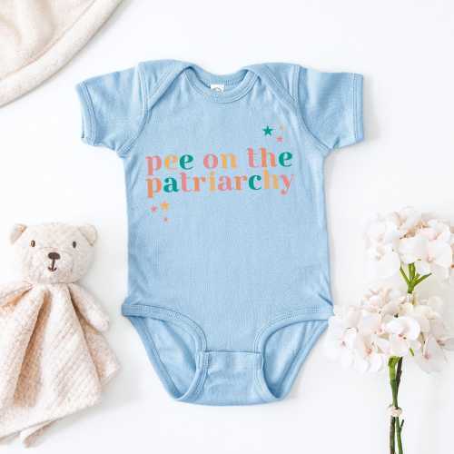 Pee On The Patriarchy Baby Onesie®: Funny New Mom Gift
