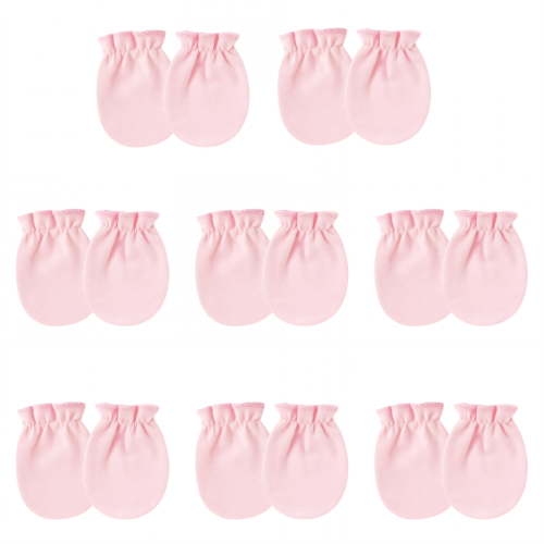 TELOLY 8 Pairs Baby Mittens,Cotton Newborn Mittens No Scratch,Baby Mittens Newborn for 0-1 Years