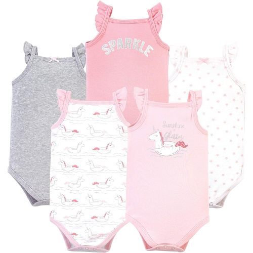 Hudson Baby Unisex Baby Cotton Sleeveless Bodysuits