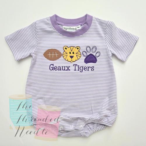 Baby Boy Bubble - Purple Stripe Bubble - Tigers Bubble - Baby Boy Outfit - Baby Shower Gift