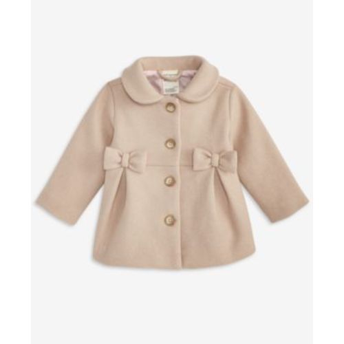 Baby Girls Pleated Bow Peacoat, Macy's Exclusive
