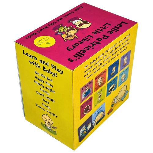 Leslie Patricelli's Little Library Learn and Play With Baby 8 Books Collection Box Set (Big Kid Bed, Huggy Kissy, Nighty-Night, Potty, Quiet Loud, Yummy Yucky, Toot & Tooth)