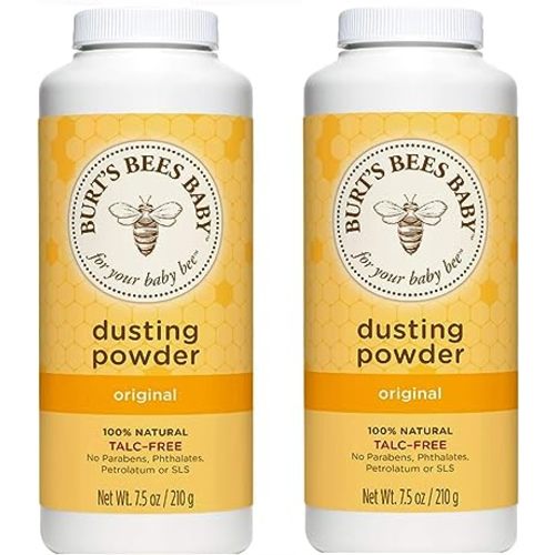 Burt's Bees Baby Bee Dusting Powder Bottle, 7.5-Ounce Bottles (Pack of 2)