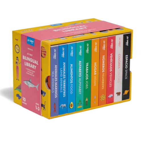 My First Bilingual Library: A Spanish-English Vocabulary Board Book Set of Colors, Numbers, Animals, ABCs, and More (Sí Sabo Kids)