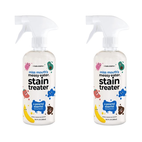 2Pcs Miss Mouth's Messy Eater Stain Treater Spray - 10.5oz Stain Remover - Newborn & Baby Essentials - No Dry Cleaning Food, Grease, Coffee Off Laundry, Underwear, Fabric