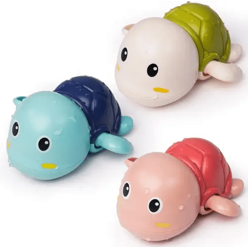 LiKee Bath Toys 3 Pack with 3 Colors | Cute Swimming Turtles Wind Up Toys for Baby Toddlers 1+ Years Old | Floating Bath & Pool Toys for Kids Age 1-3-5 | Baby Shower & Birthday Gift (Boys Girls)