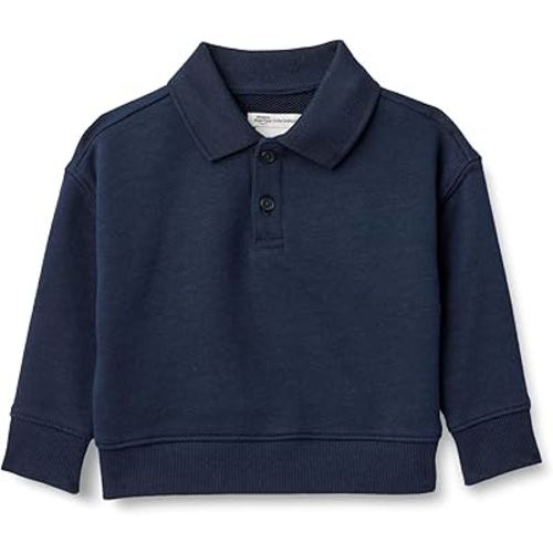 Amazon Essentials x Sofia Grainge Babies, Toddlers and Boys' French Terry Polo Sweatshirt