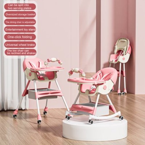 Yedigre 5 in 1 Baby High Chair for Feeding Gaming Sleeping