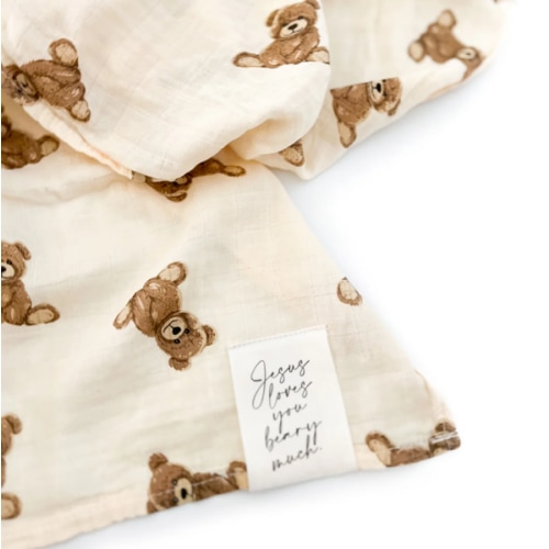 Jesus Loves You Beary Much Swaddle Blanket – OUR HOUSE ABOVE