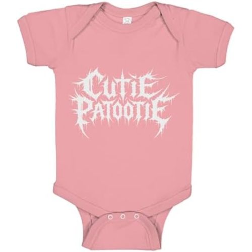 Indica Plateau Cutie Patootie Death Metal Band Font Infant Romper