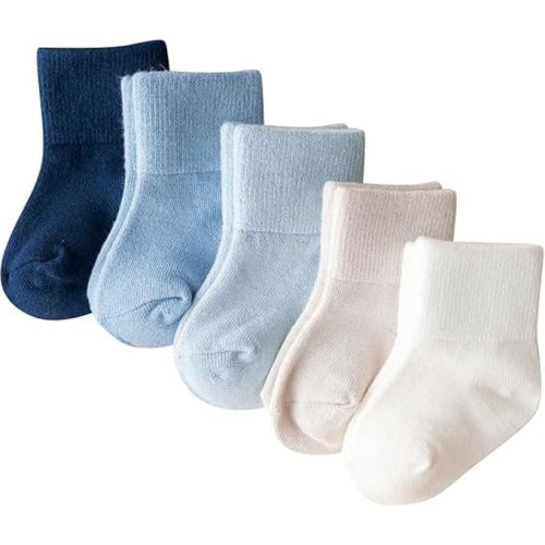 KYTE BABY Quarter Socks Combo 5-Pack (Color: Blues)