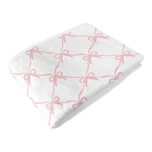 Sweet Jojo Designs Baby Girl Toddler Blanket Ballerina and Ballet Bows Pink and White