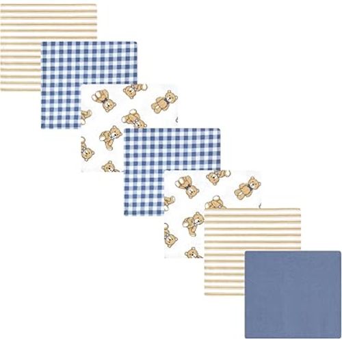 Luvable Friends Little Treasure Flannel Receiving Blankets 7pk