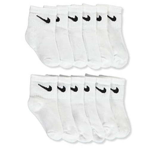 Nike Kids Logo Socks (Infant/toddler) White 12-24 Months (2-3Infant)