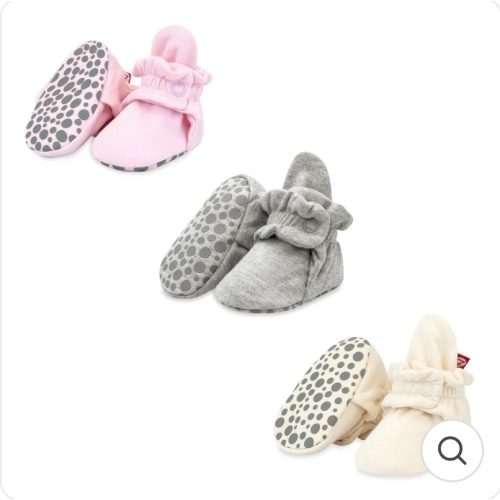 Zurano Baby Booties Pack - Gray/Pink/Cream