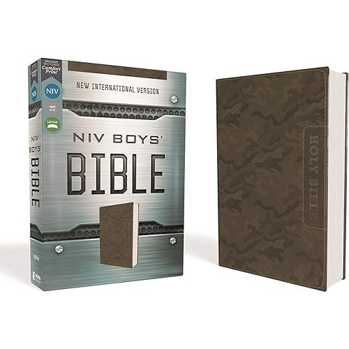 NIV, Boys' Bible, Leathersoft, Brown Camo, Comfort Print: A Foundation for Lifelong Faith and Learning for Boys Ages 8-12 Imitation Leather – July 7, 2020