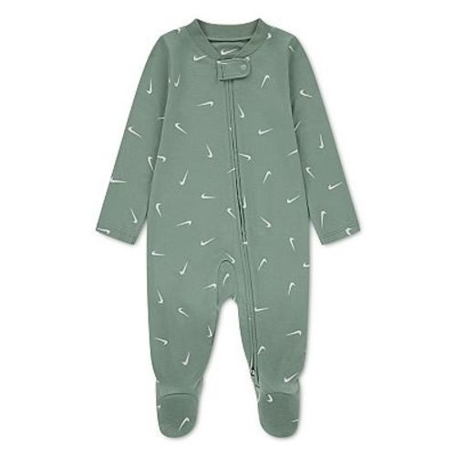 Newborn Baby Nike Printed Swoosh Footed Coverall