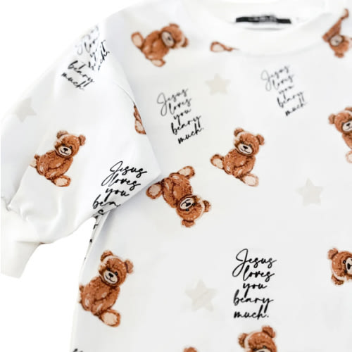 Jesus Loves You Beary Much Bubble Jumpsuit – OUR HOUSE ABOVE