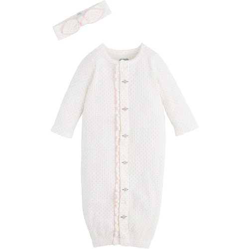 Mud Pie Baby Girl Rosette Polka Dot Gown