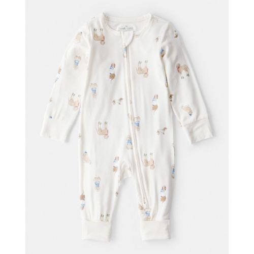 Baby Dog Print PurelySoft Snug Fit Sleep & Play Pajamas - White - Carter's | Carter's