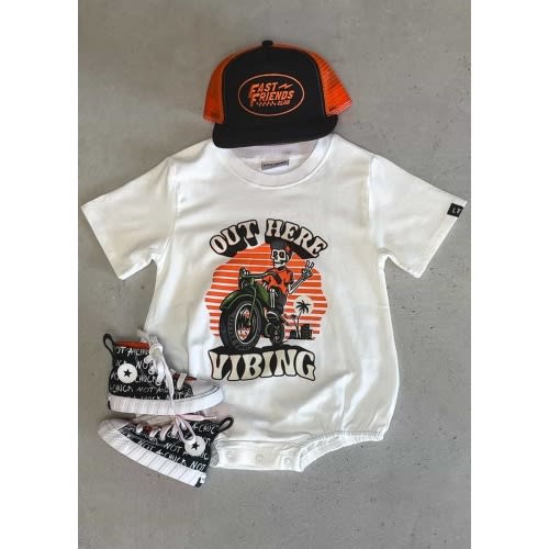 Out Here Vibing Baby Romper