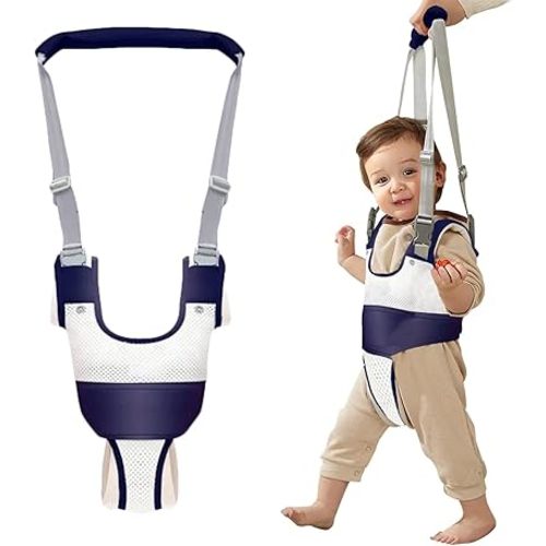 Baby Walking Harness Adjustable Handheld Kids Walker Helper Assistant Belt for Learning Walk Trainer Tool Walking Wing, 3D Mesh DarkBlue