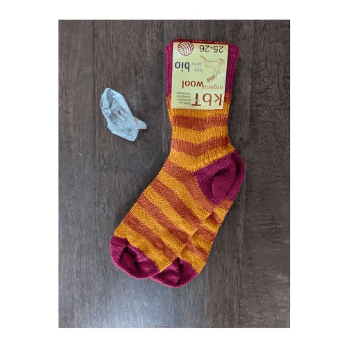 Hirsch Natur - Organic 100% Wool Baby & Kids Socks - Fun Stripes
