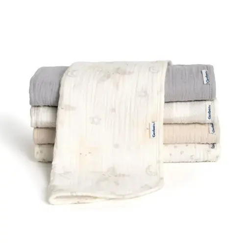 5-Pack Baby Neutral Stars Muslin Burp Cloths – Gerber Childrenswear