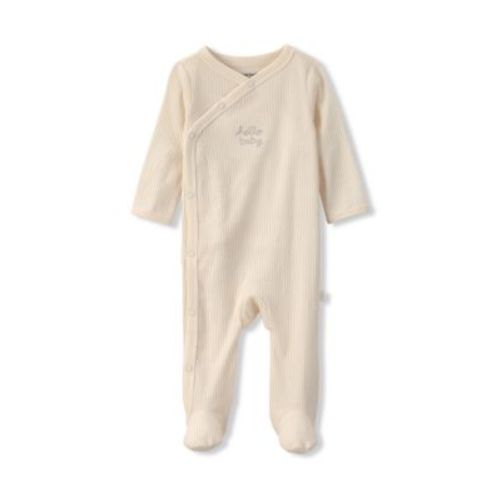 Babys Textured Snap Closure One-Piece Pajama