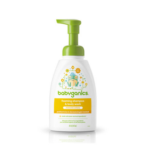 foaming shampoo & body wash, chamomile verbena