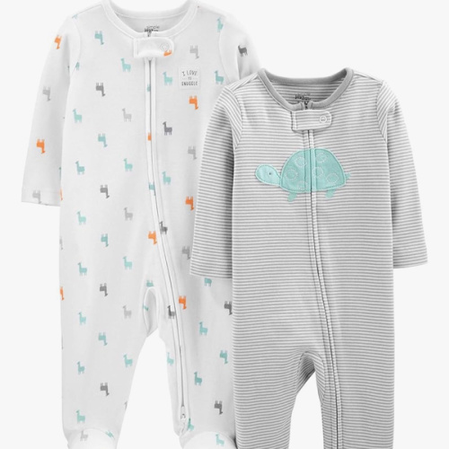 Simple Joys by Carter's Baby Neutral 2-pack Cotton Footed Sleep and Play