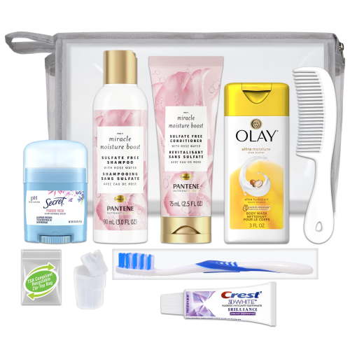 Convenience Kits International Womenâ€™s Deluxe Kit 10 PC Kit Featuring: Sulfate Free Hair, Face & Body, Oral Care, Travel-Size Travel Essentials