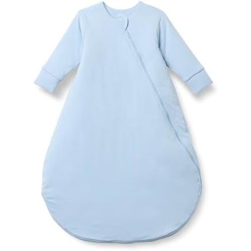 Amazon Essentials X Sofia Grainge Unisex Babies' Long Sleeve Quilted Sleep Sack, Light Blue, 0-6 Months