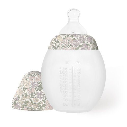 330ml silicone feeding bottle - Élhée x Liberty - Joanna Louise Sand