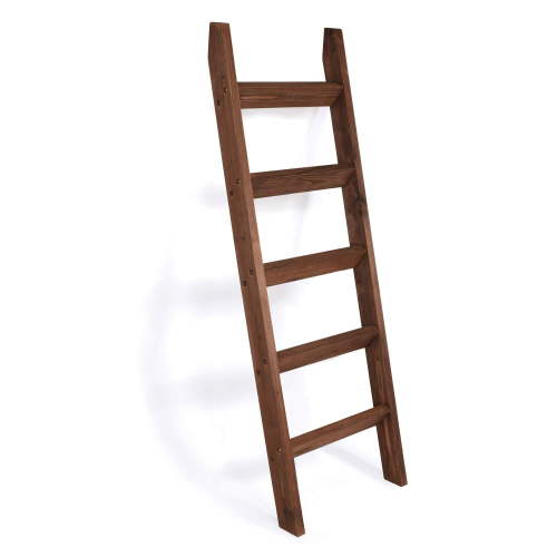 Hallops Wooden Blanket Ladder, Rustic Decorative Vintage Wood Farmhouse Décor